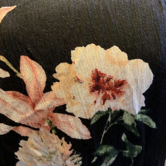 AQUA asymmetrical dark floral maxi dress Size S - Picture 7 of 10